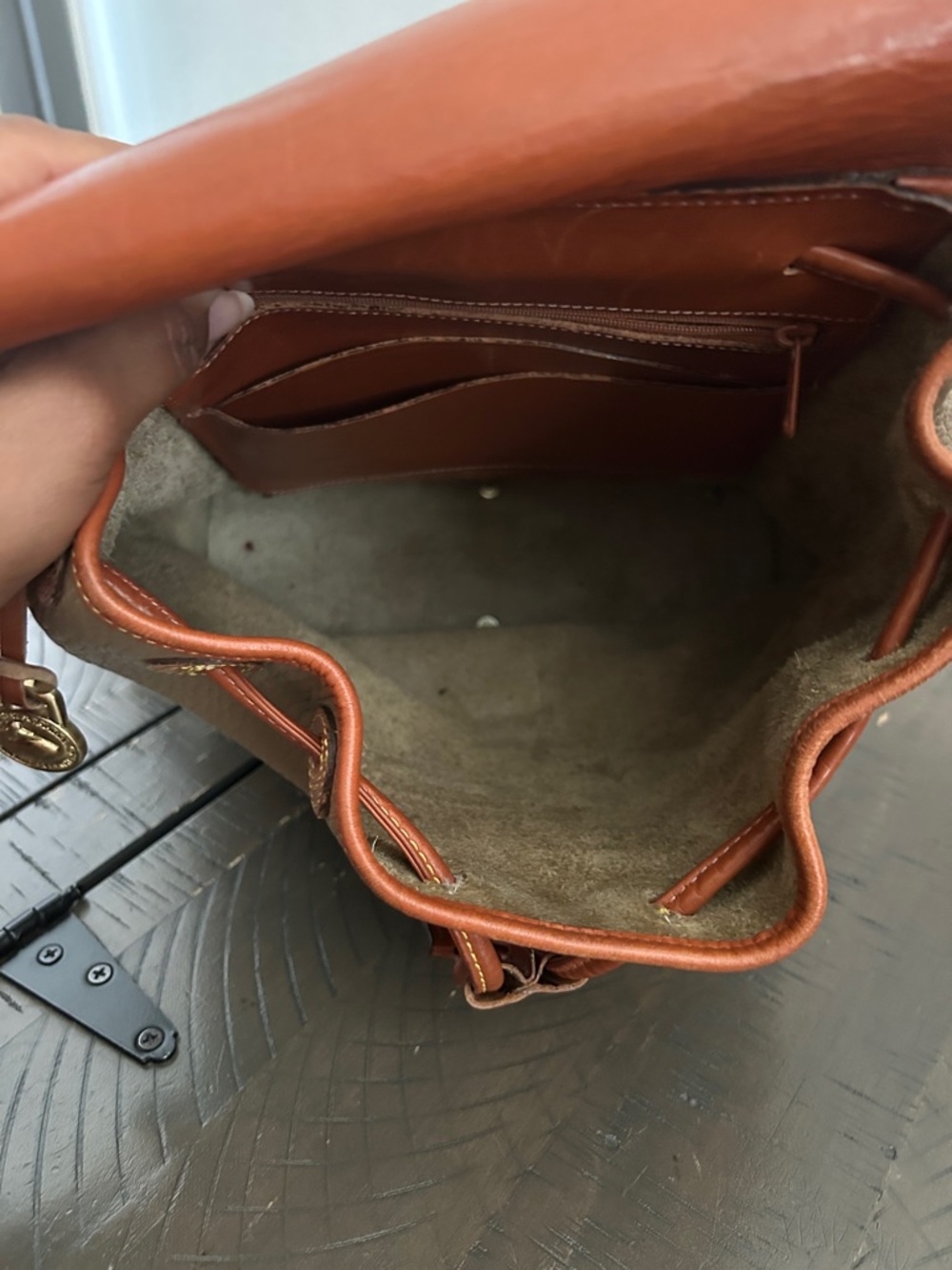 VINTAGE Dooney & Bourke All-Weather Leather classic backpack - Picture 8 of 13